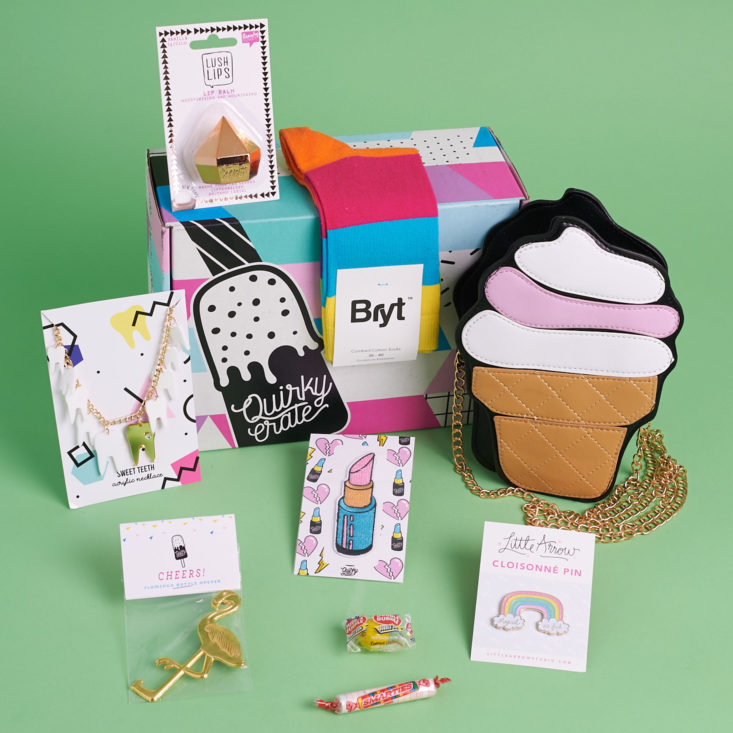 Quirky Crate has a pair of cute socks in every box, along with beauty and accessories teens will love!