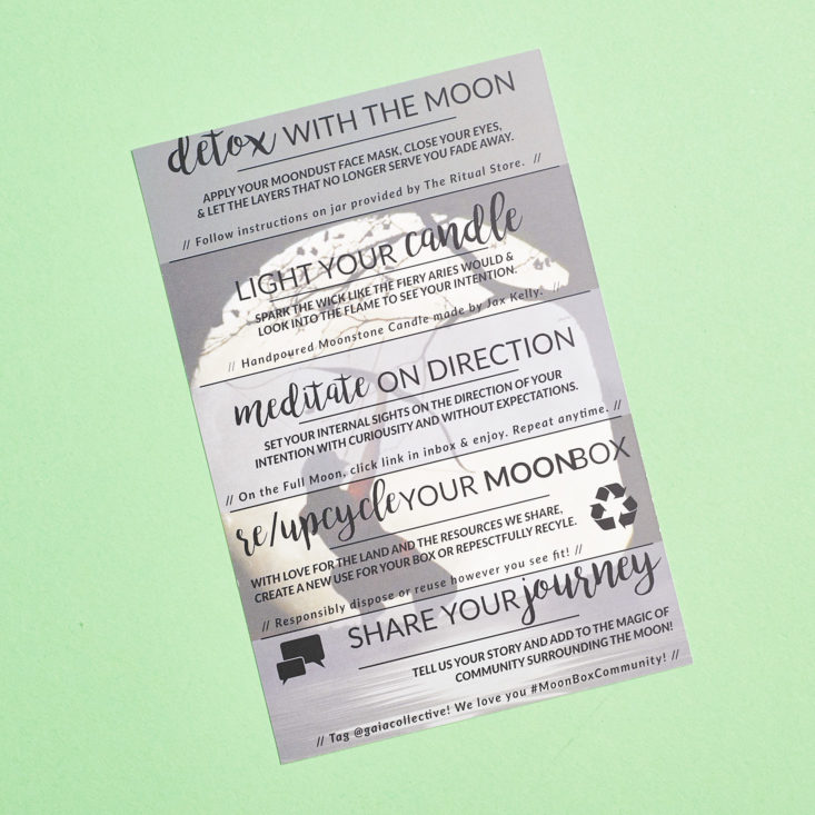Check out the holistic, spiritual items in the October Moonbox by Gaia Collective!