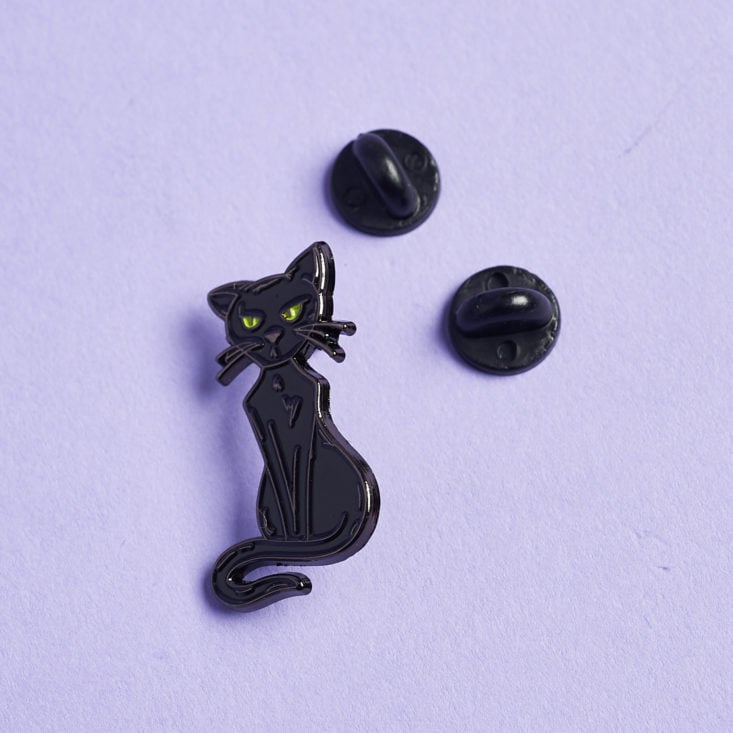 black cat enamel pin