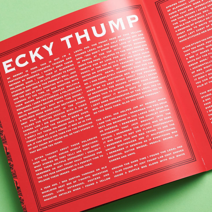 Third Man Records Vault #33 Icky Thump X September 2017