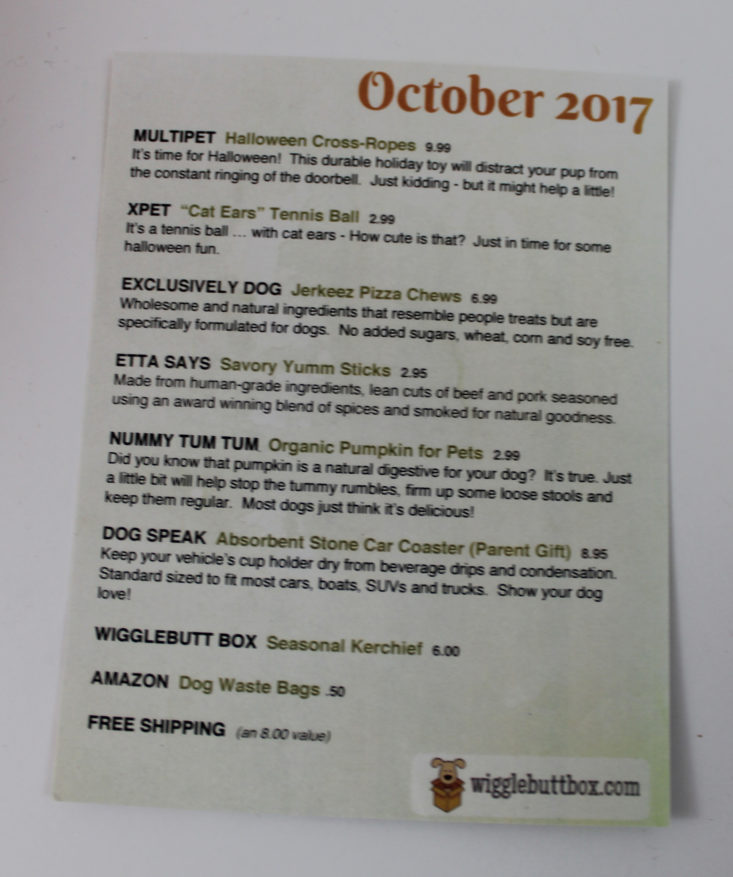 Wigglebutt Box October 2017