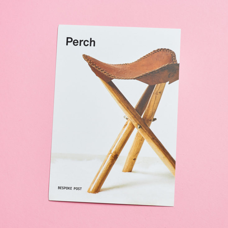 Bespoke Post Perch October 2017 Perch Booklet