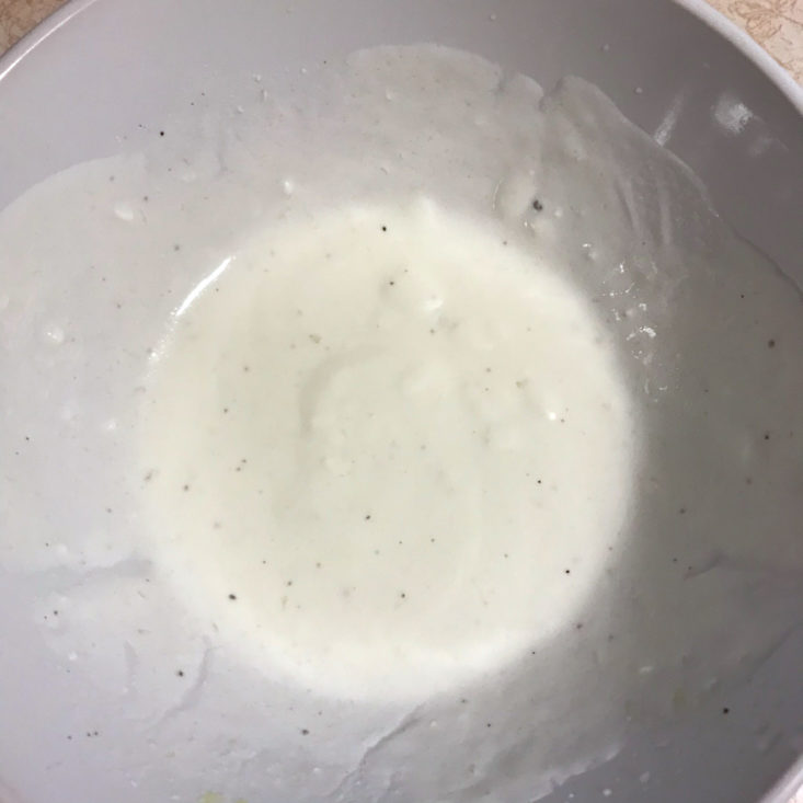 lime sour cream in bowl
