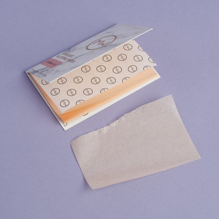 sheet torn out of Mai Couture Blotting Paper book