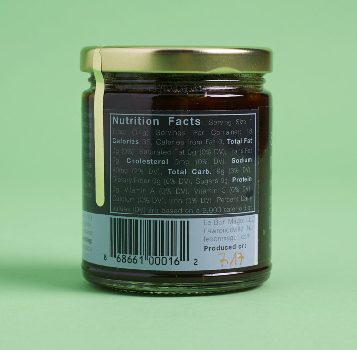 Spice Raisin Marmalata from Le Bon Magot