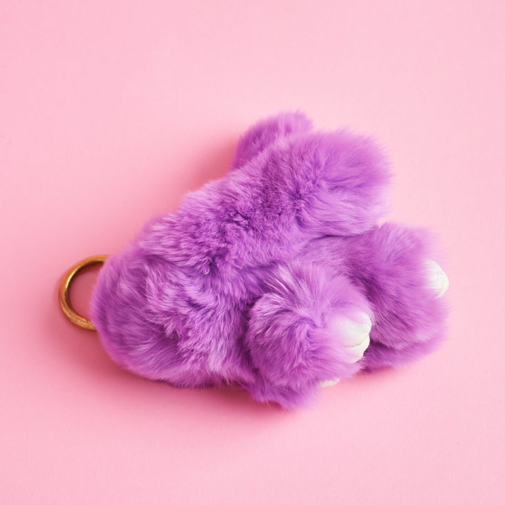 purple bunny plush keychain