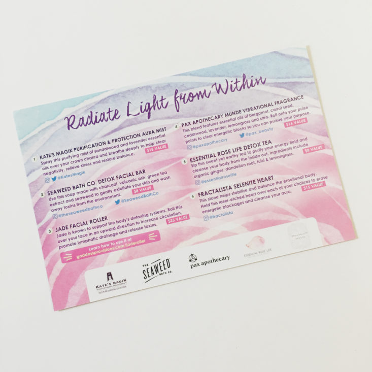 Goddess Provisions November 2017