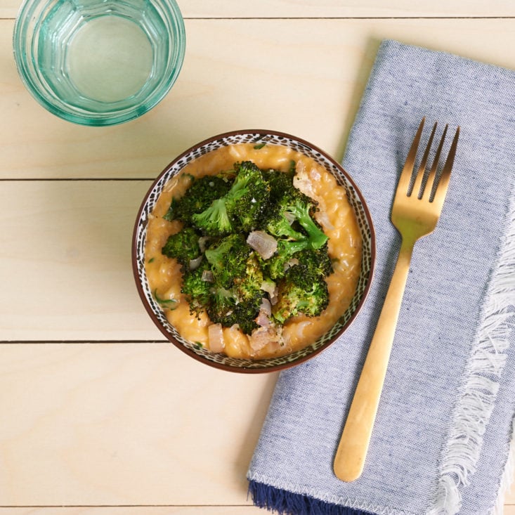 broccoli and cheesy risotto