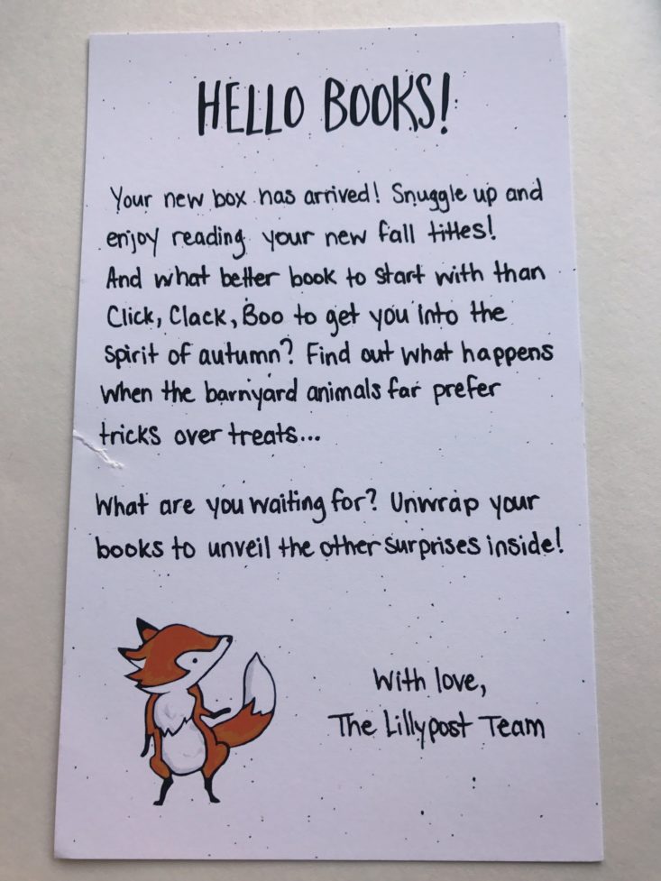 Lillypost October 2017 Booklet