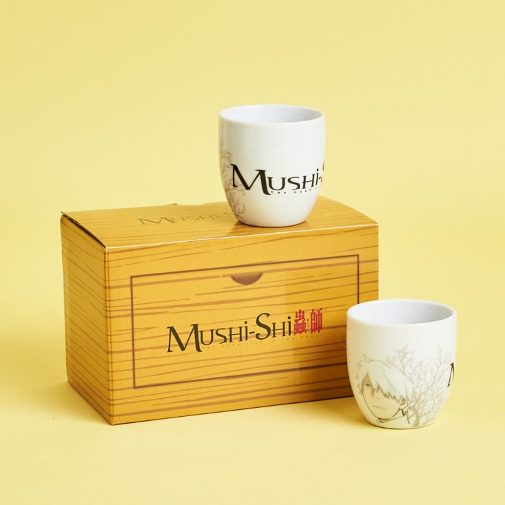 mushi-shi collectors tea cups and box