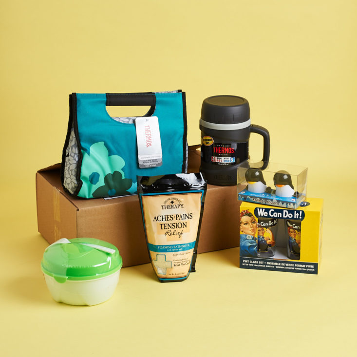 all items inside the november 2017 monthly mystery box of awesome