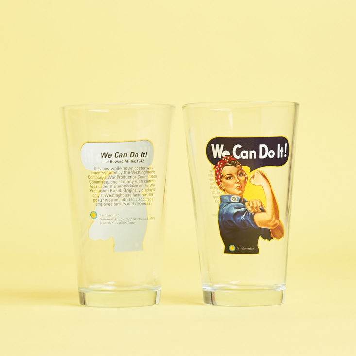 rosie the riveter glasses set