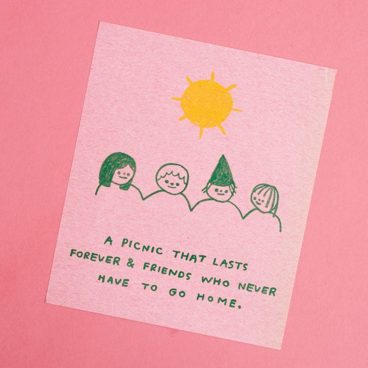 "Infinite Picnic" risograph by Hiller Goodspeed, front.