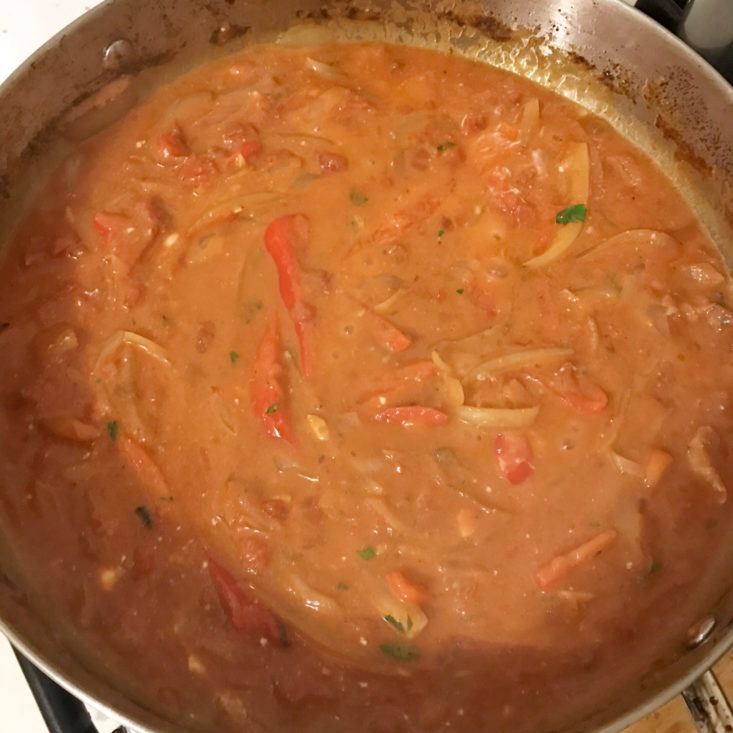 sauce with sour cream added