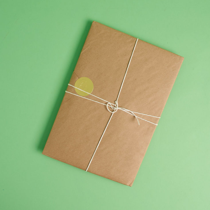 kraft paper wrapped package with twine