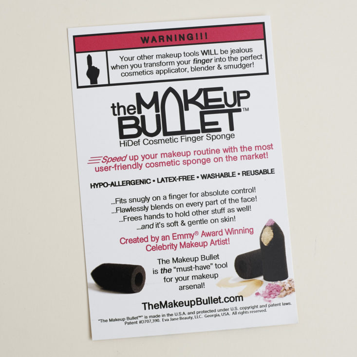 The Makeup Bullet info card