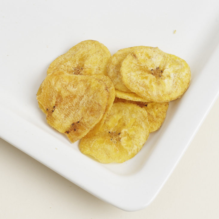 Tropical Chips Plantains on a plate
