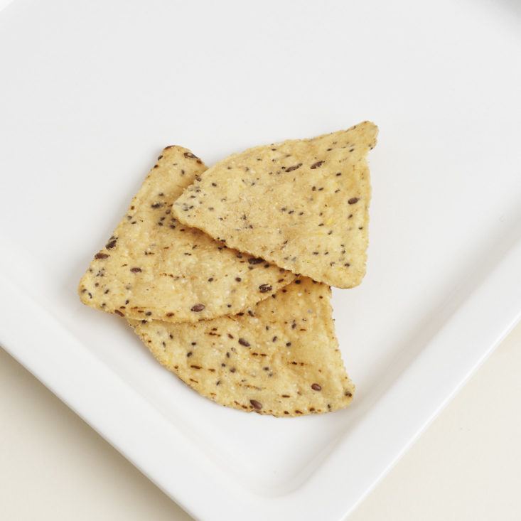 Late July Sea Salt Multigrain Tortilla Chips on plate