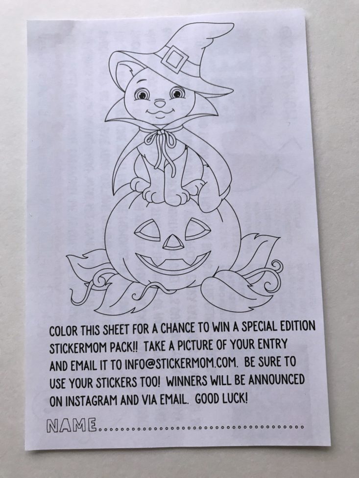 Stickermom Kiddie October 2017 Booklet
