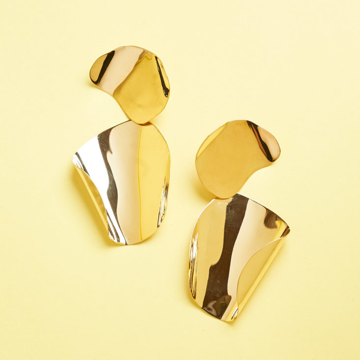 large gold plate earrings