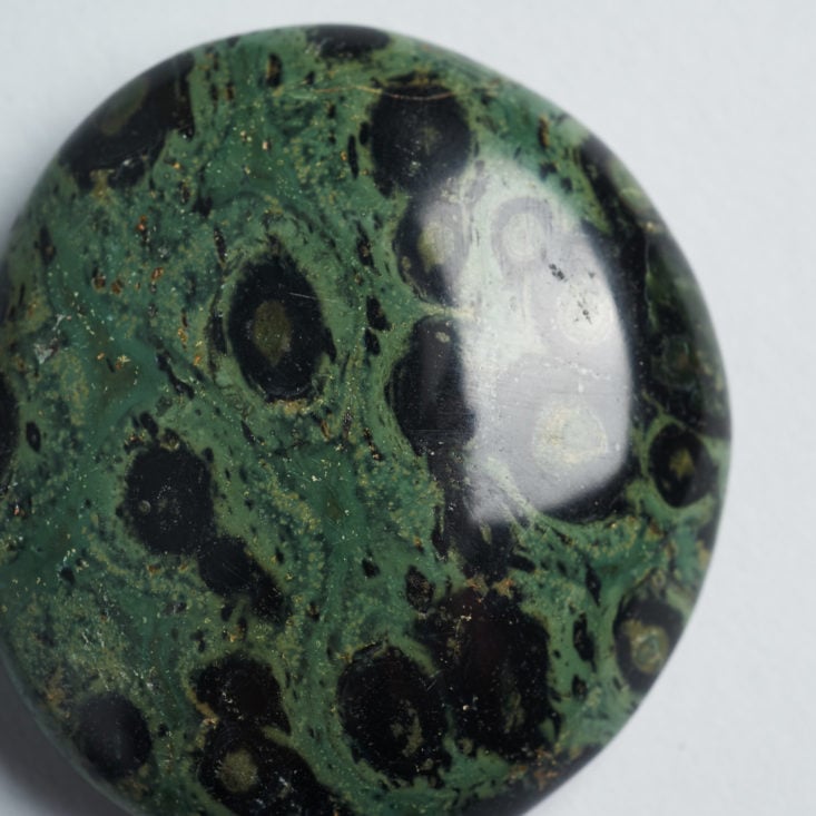 green and black stone