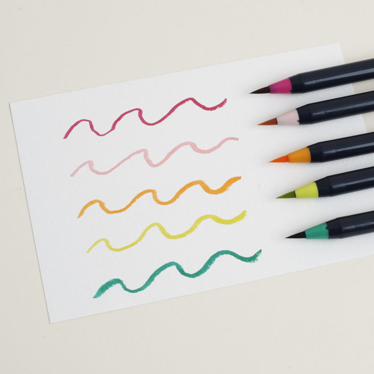 Swatch of Akashiya Sai Watercolor Brush Pen Set - Tsuya Color
