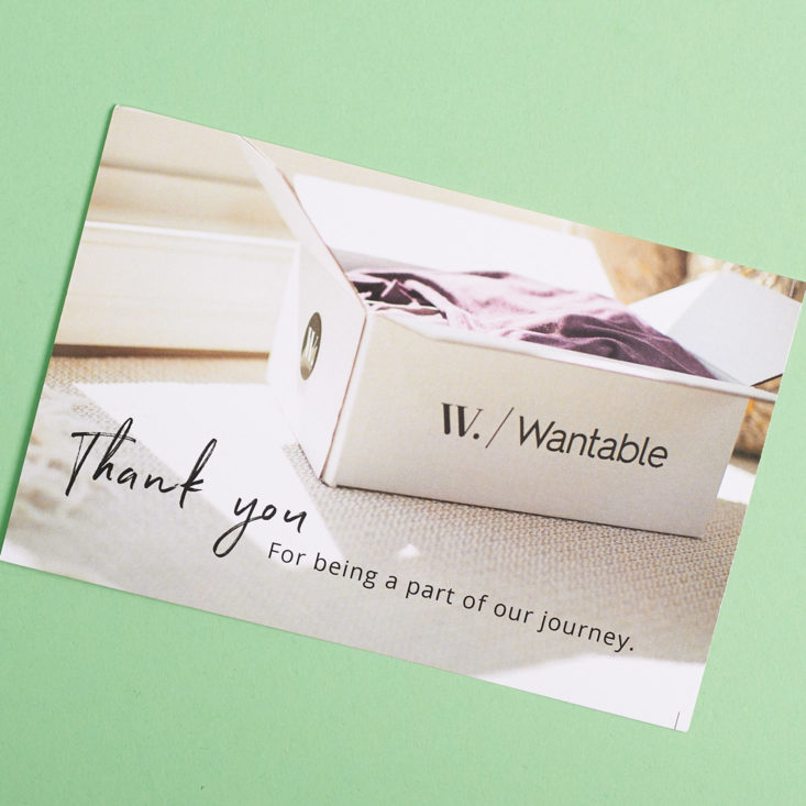 note from wantable