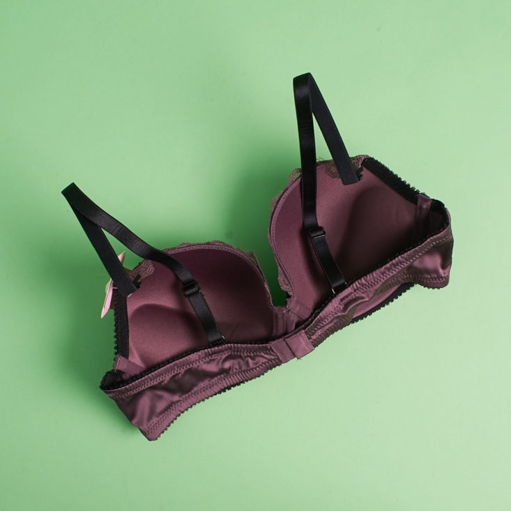 grayish purple padded bra from behind