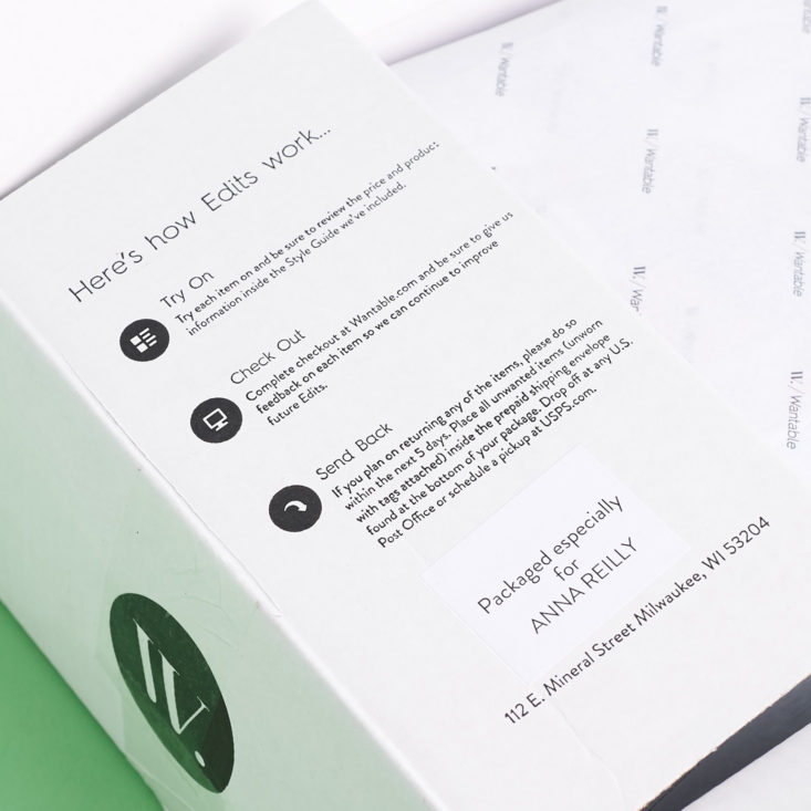 wantable box messaging