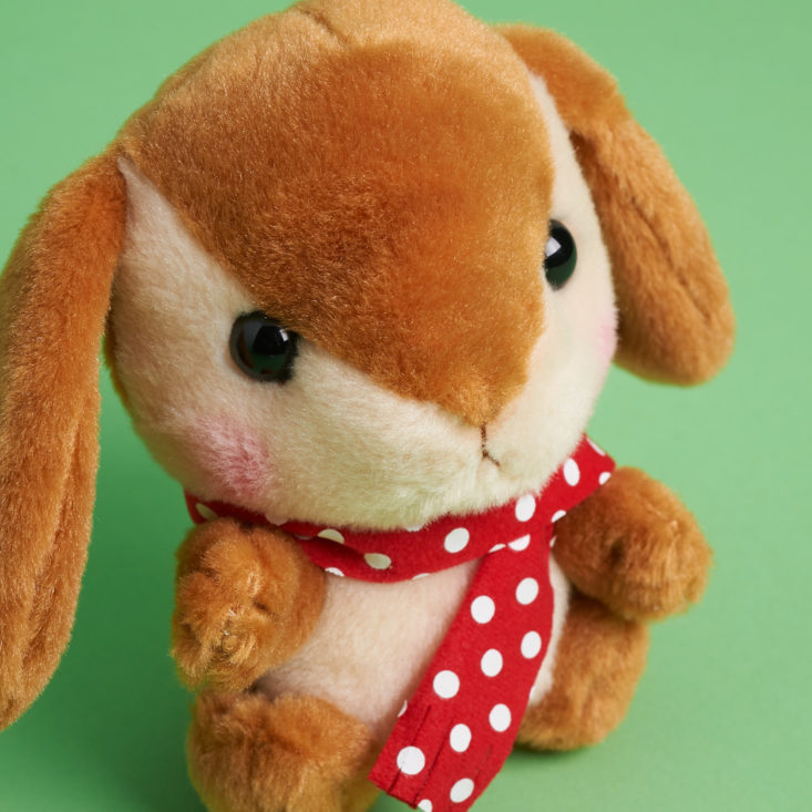 close up of AMUSE "Poteusa Loppy" Rabbit Plushie