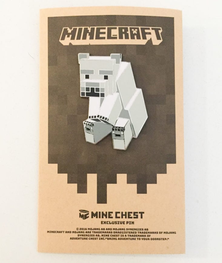 mine chest igloo september october 2017 bear enamel pin