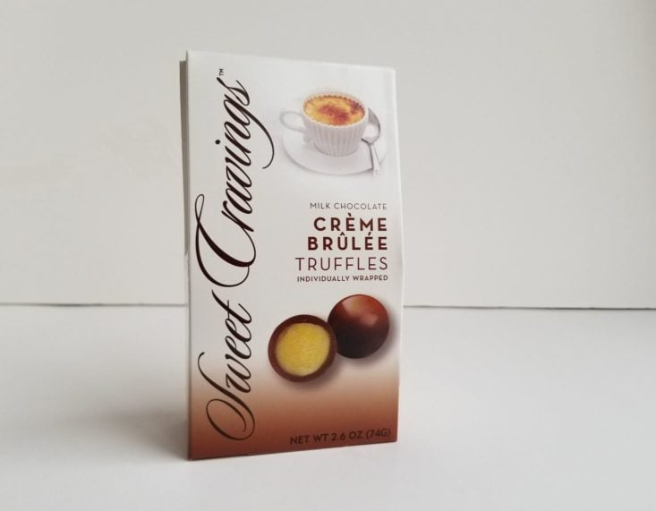 Cape Cod Provisions Sweet Cravings Crème Brûlée Truffles package closed