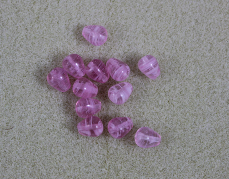 pink drop shaped beads