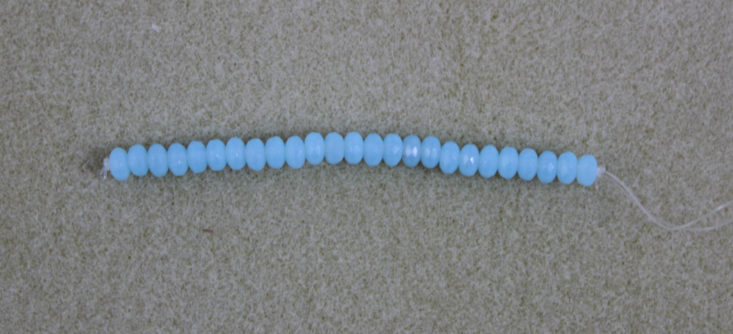 sky blue rondelle beads on a string