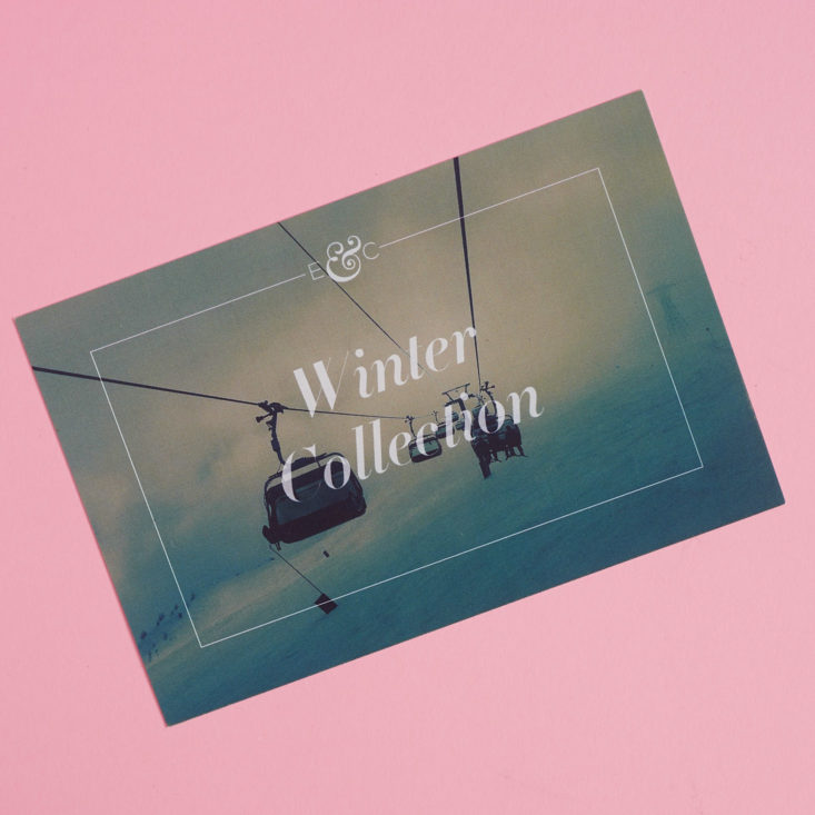 winter collection info card