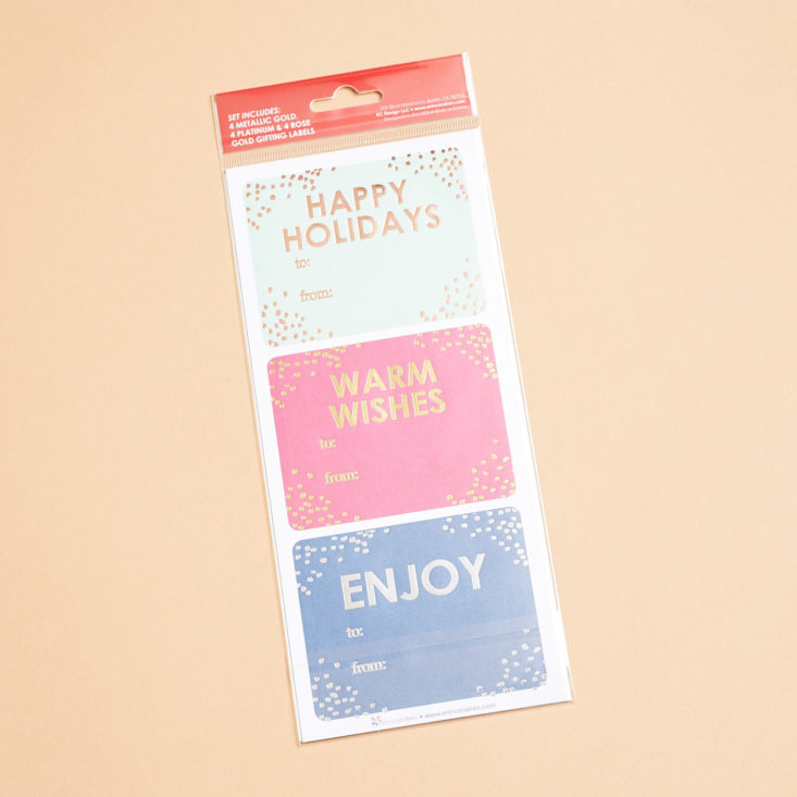 set of three gift tags