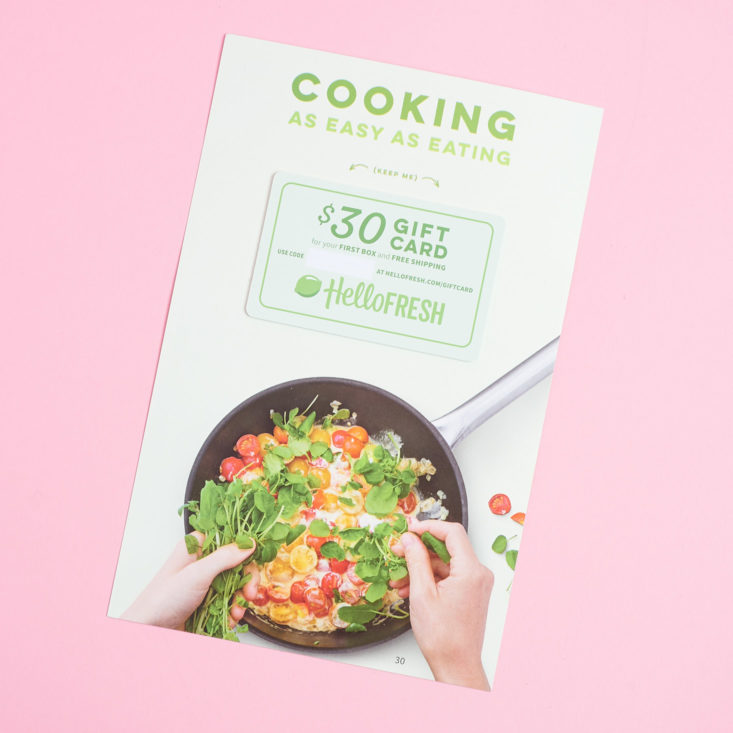 hello fresh coupon card