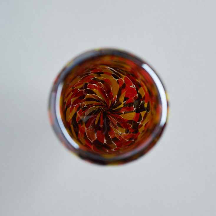 There's a kaleidoscope of color inside each rainbow champagne flute.