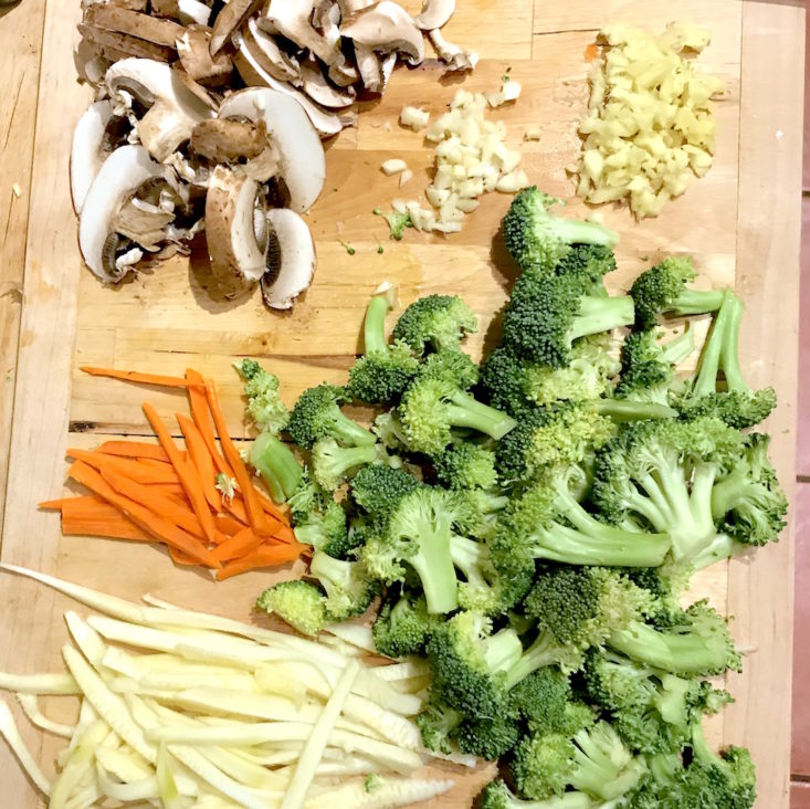 Hello Fresh December - chopped veggies