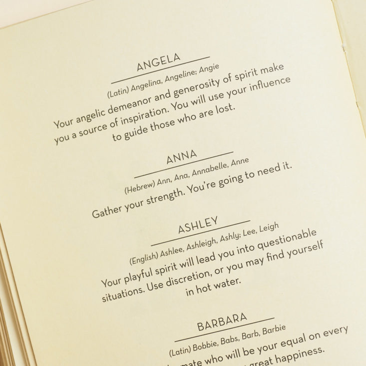 name fortunes page in fortune telling book