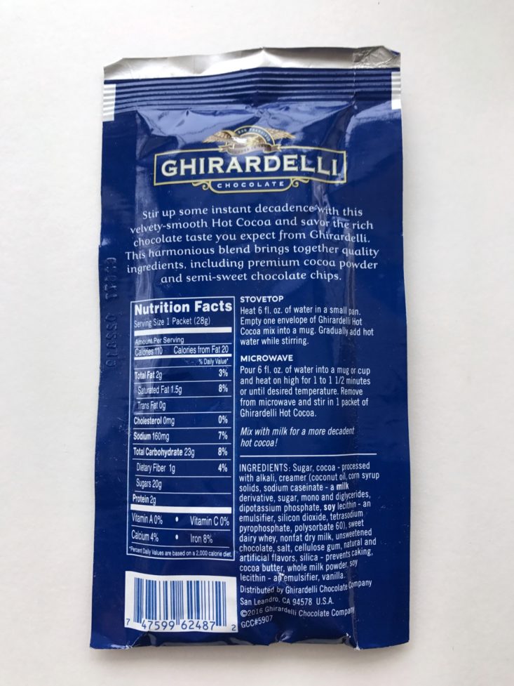 Ghirardelli Hot Cocoa Mix ingredients