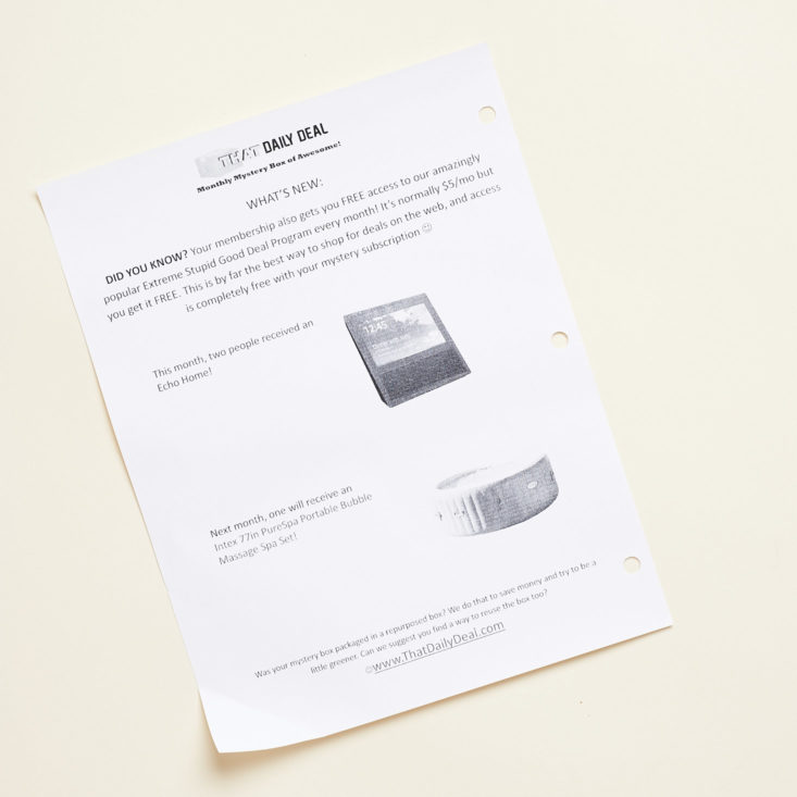 info page