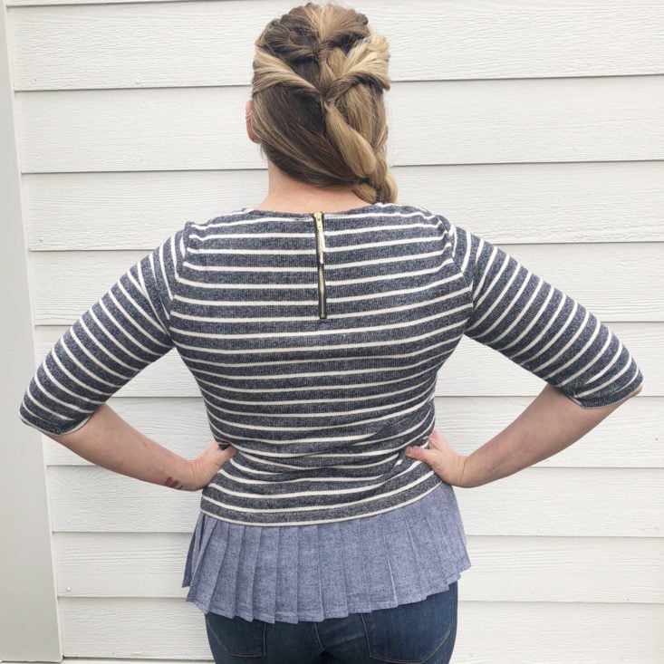 THML Striped Top back modeled