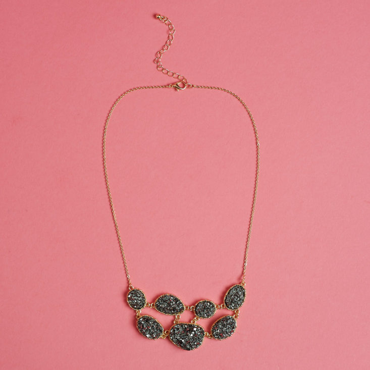 Here's the druzy style necklace from my Nadine West order