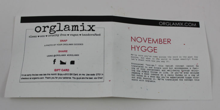 Orglamix November 2017 Booklet Outside