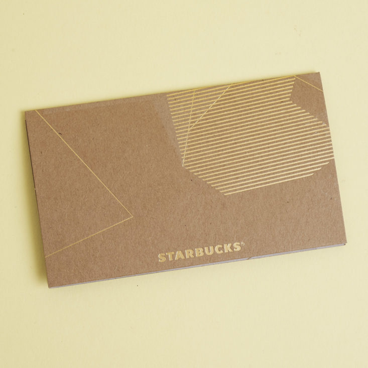 starbucks gift card envelope