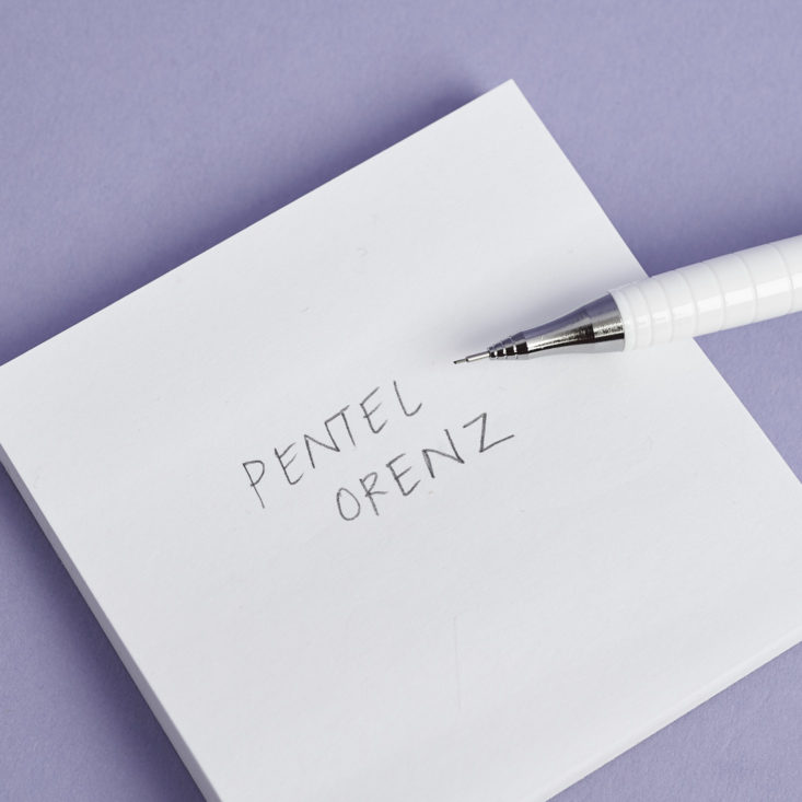 writing sample of Pentel Orenz Mechanical Pencil