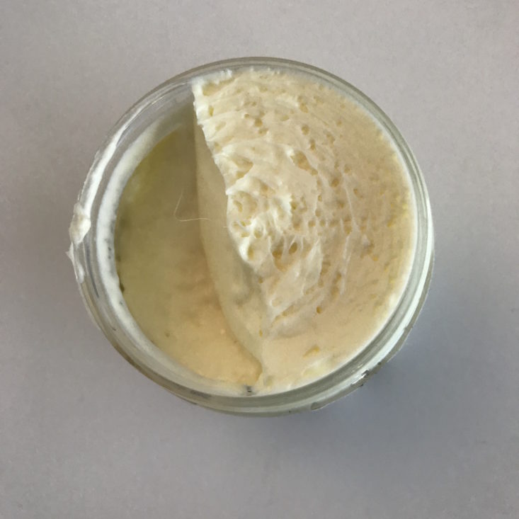 Whipped Body Butter jar open showing cream