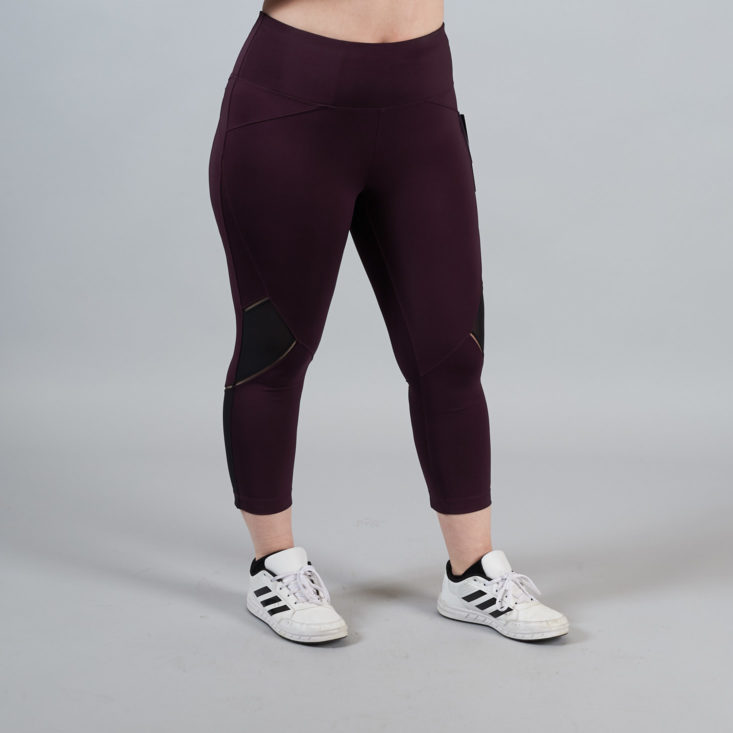 dark colored leggings with a cropped fit