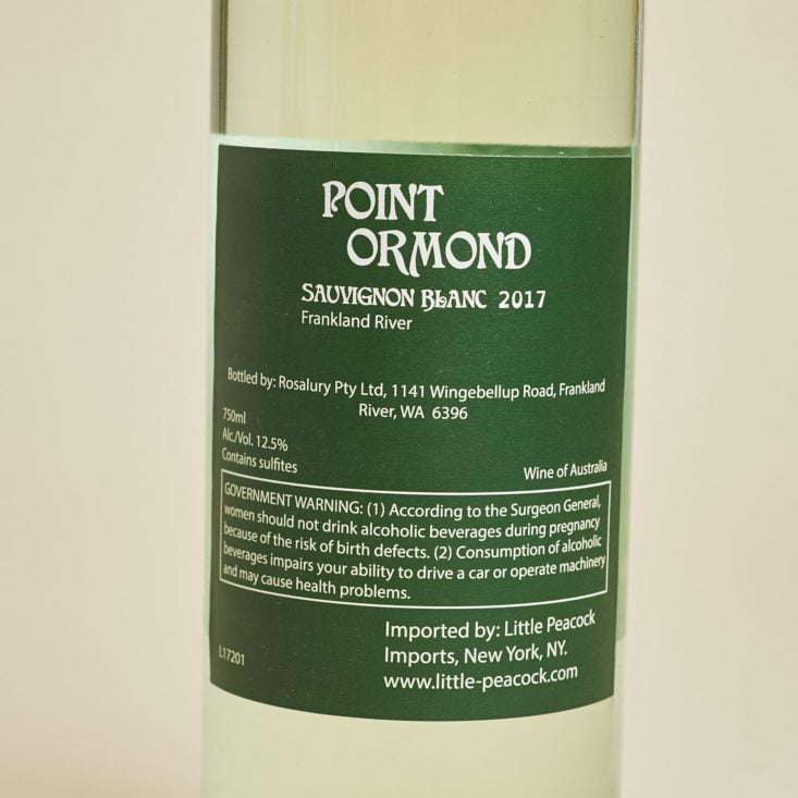 green wine bottle label